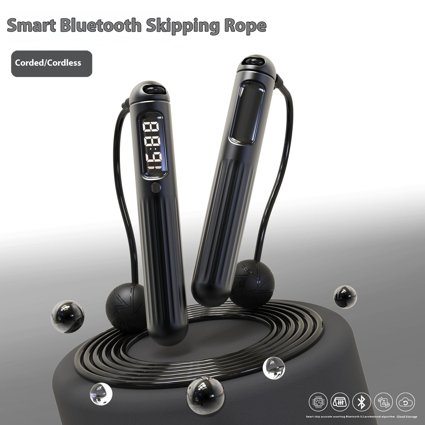 Smart Bluetooth Skipping Rope – Weighted Counter Jump Rope