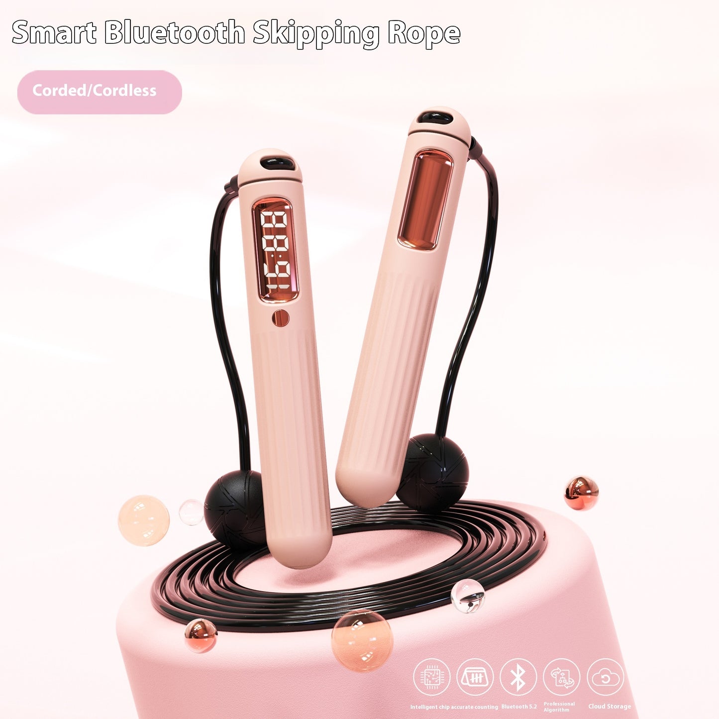 Smart Bluetooth Skipping Rope – Weighted Counter Jump Rope