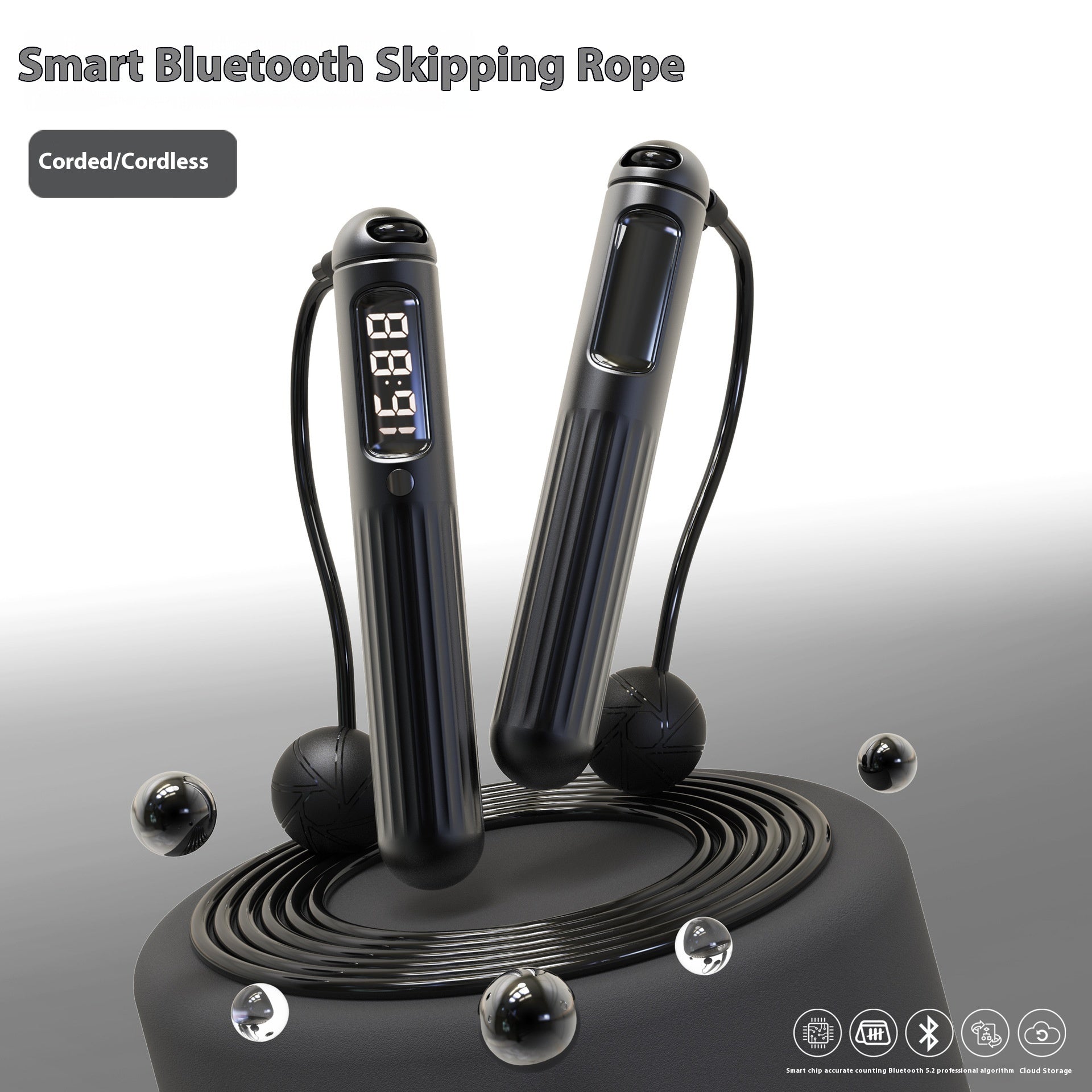 Smart Bluetooth Skipping Rope – Weighted Counter Jump Rope