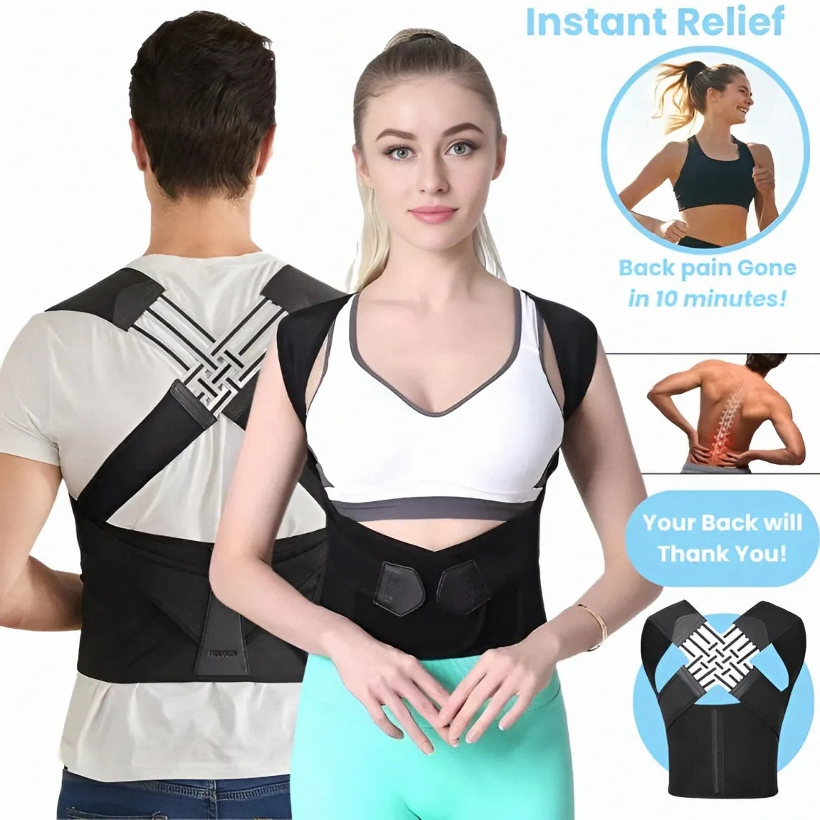 Posture Corrector – Back Brace for Posture Support & Pain Relief
