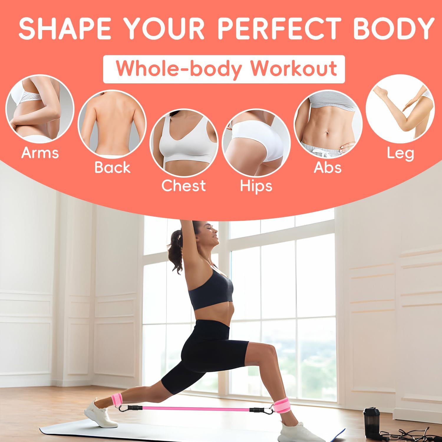 Ankle Resistance Band with Straps – Glute & Hip Workout Band