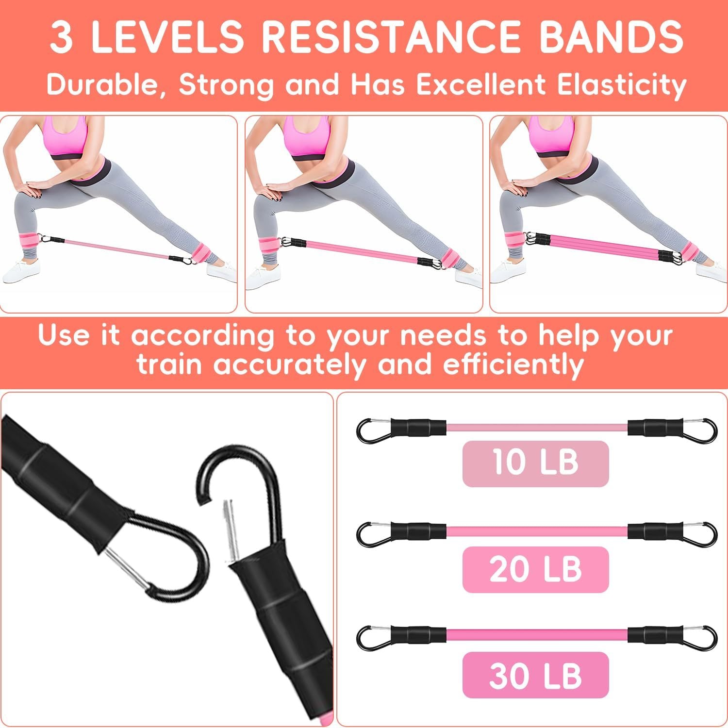 Ankle Resistance Band with Straps – Glute & Hip Workout Band